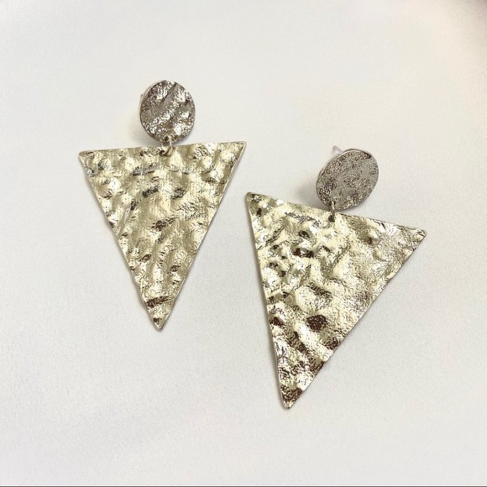Geometric Drop Earrings - Picture 2 of 5
